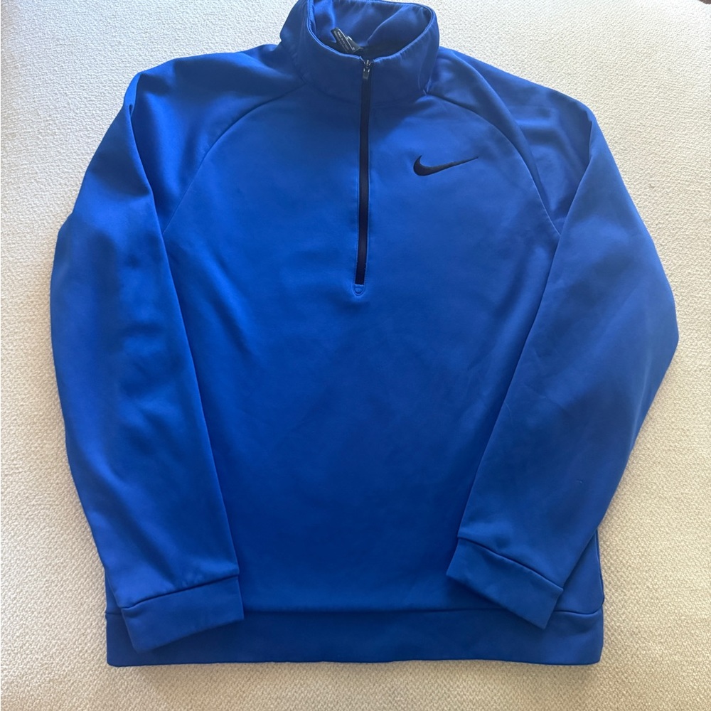 Nike Dri-Fit Fleece-Lined Blue Pullover - Picture 3 of 6